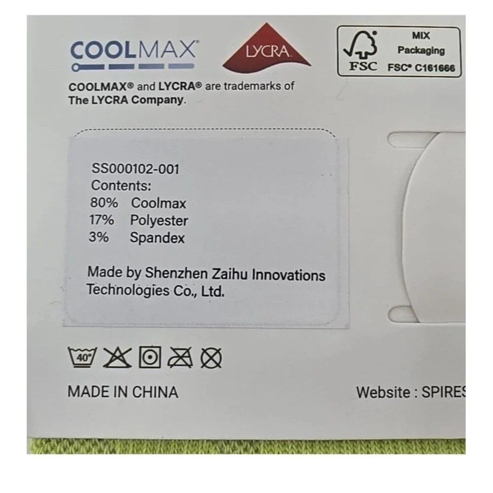 New! SpireSnug Crew Targeted Cushion Coolmax Hiking Socks Neon Yellow Gray Large